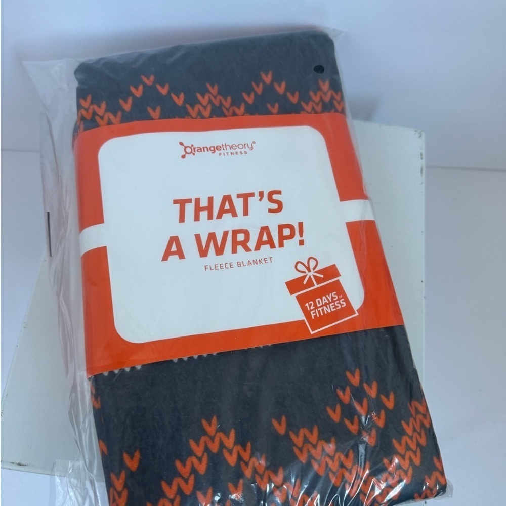 Orangetheory Black and Orange Fleece Blanket
